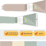 Three CPOGEBD white wall repair touch-up rollers with pre-loaded bluish-white latex paste for DIY wall patch repair - view 3