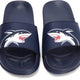 Skywheel Kids Navy Blue Shark Slide Sandals - EVA Arch Support, Size 11