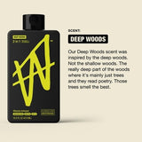W by Jake Paul Men's 2-in-1 Shampoo Conditioner 16oz bottle with Deep Woods scent label on white background - view 5