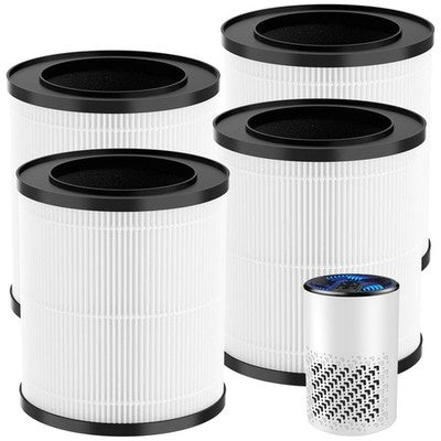 Four white 3-in-1 H13 True HEPA replacement filters for MOOKA KJ067L air purifier by Elnuliros