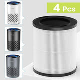 Four white 3-in-1 H13 True HEPA replacement filters for MOOKA KJ067L air purifier by Elnuliros - view 6