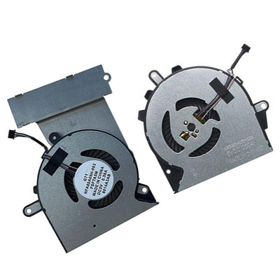 Two black 4-pin laptop cooling fans for HP Omen 15-CE 17-AN, CPU and GPU replacement set, parts 929455-001 929456-001