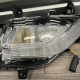JZPARTFIT LED fog light DRL set for 2019-2022 Chevy Spark, black housing, driver and passenger sides shown - view 4