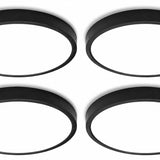 HOVENLA 4-Pack 7" LED Flush Mount Ceiling Light 18W 6500K IP44 Wet Rated — view 1 of 5
