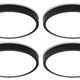 HOVENLA 4-Pack 7" LED Flush Mount Ceiling Light 18W 6500K IP44 Wet Rated