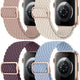 NIIZERO 4-Pack Solo Loop Bands for Apple Watch 38mm 40mm 41mm – Stretchy Nylon