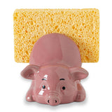GABROC Pink Ceramic Pig Sponge Holder – Farmhouse Kitchen Decor – Open Box — view 1 of 8