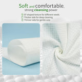 FUNFEEL white disposable face towels 10x12 inch plant-based biodegradable 55-count pack for makeup removal sensitive skin - view 5