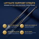 QiMox Liftgate Lift Supports for Lexus RX330 RX350 2004-2009 (2-Pack) — view 3 of 8