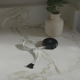 White retractable fabric body tape measure by MeasureWiz showing CM and inch markings on compact ergonomic casing - view 7