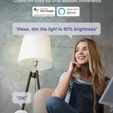 Colorpanda A19 E26 smart LED light bulb glowing in multicolor, 8W color-changing bulb with Bluetooth Mesh for Alexa and Google - view 5