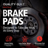 Quality-Built semi-metallic rear brake pads for 2020-2024 Ford Transit 150 250 350 HD, part 1002-2281M - view 3