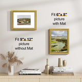 Vittanly 9x12 Picture Frames Set of 2 – Rustic Gold with White Mats — view 3 of 7