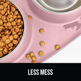 Gorilla Grip Dog Bowl Set with Pink Silicone Mat - 304 Stainless Steel 2 Cup — view 6 of 8