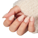 modelones Short Almond Press On Nails – 32pc Pink White Kit with Glue — view 3 of 8