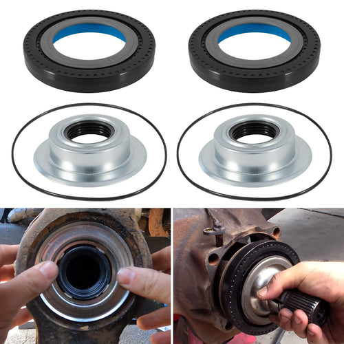 LAIKOU 3-piece front axle knuckle vacuum seal kit including inner knuckle seal, outer tube dust seal, and hub O-ring for Ford Super Duty