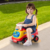 VEVOR toddler ride on push car with music steering wheel and horn, four-wheel design with under-seat storage compartment - view 2