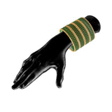 Jewar 24-Piece Dark Green Gold Indian Bollywood Bangle Bracelet Set — view 4 of 8