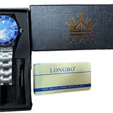 LONGBO Men's Stainless Steel Quartz Watch – Blue Dial with Date — view 5 of 5