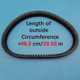 Black rubber CVT drive belt replacement for Can-Am Outlander Renegade Commander, OEM part 715900212, 38.58 inches long - view 2