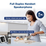 VTech VG231 silver and black cordless DECT 6.0 landline phone with large backlit keypad and base unit - view 3