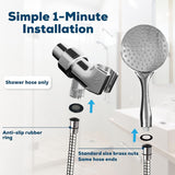 SparkPod 79-inch chrome stainless steel handheld shower hose with brass connectors and 1/2 inch NPT fittings - view 4