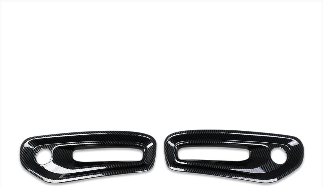 RQING carbon fiber pattern ABS front fog light cover trims for 2023 2024 2025 Ram 1500, set of 2 pieces