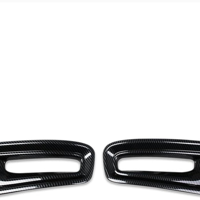 RQING carbon fiber pattern ABS front fog light cover trims for 2023 2024 2025 Ram 1500, set of 2 pieces