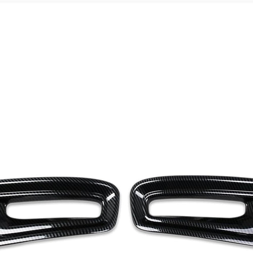 RQING carbon fiber pattern ABS front fog light cover trims for 2023 2024 2025 Ram 1500, set of 2 pieces