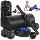 BORNEW 12" High Density Foam Roller Set – 7-Piece Muscle Recovery Kit