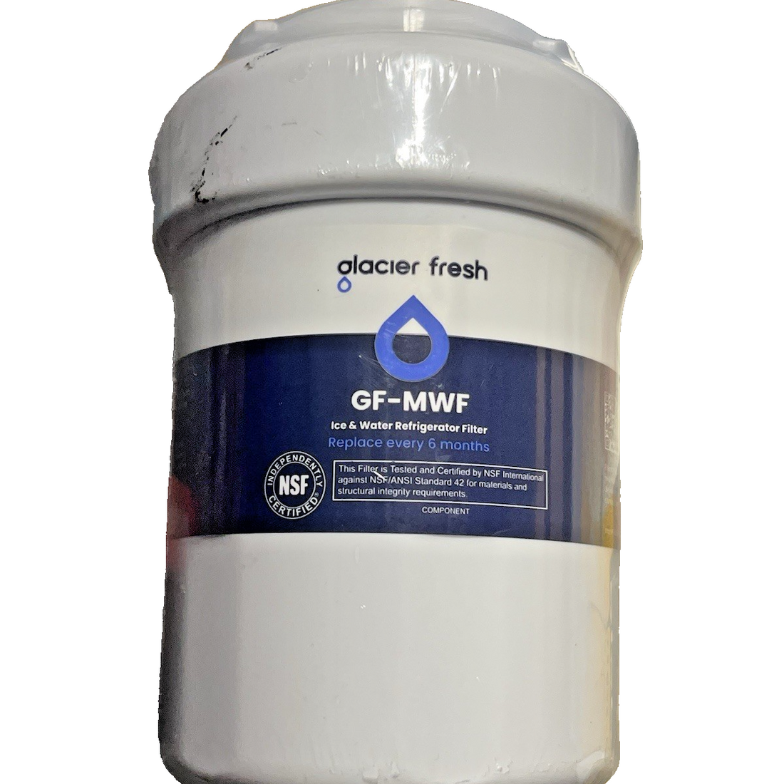 Glacier Fresh GF-MWF white refrigerator water filter replacement compatible with GE MWF MWFP MWFA and Kenmore 9991