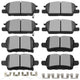 SCITOO D1913 D1915 Front & Rear Ceramic Brake Pads 8-Piece Set