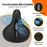 FitHeart Joy Wide Memory Foam Bike Seat Cushion - Dual Shock Absorbing — view 5 of 8