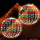 Gulfmew 16" Multicolor LED Christmas Ball Sphere Lights – 192 LED 2-Pack