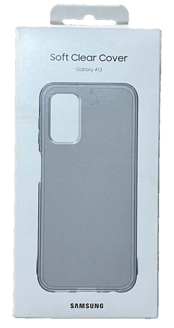 Clear shockproof TPU bumper case for Samsung Galaxy A13 4G with rugged dual-layer frame and transparent back