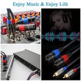 JOLGOO black 3.3ft dual RCA male to dual XLR male audio cable with gold-plated connectors for studio and home use - view 6
