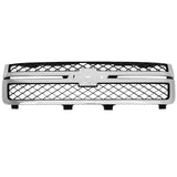 Garage-Pro chrome front grille assembly with painted black mesh insert for 2011-2014 Chevy Silverado 2500HD 3500HD - view 2
