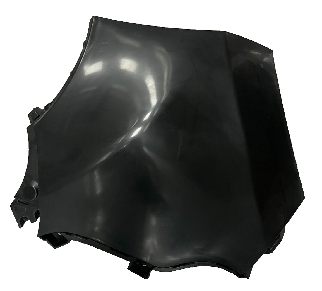 Primed black plastic rear passenger bumper end cap cover for 2014-2016 Kia Soul, OEM ref 86682B2000
