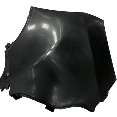 Primed black plastic rear passenger bumper end cap cover for 2014-2016 Kia Soul, OEM ref 86682B2000