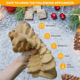 Brown food-grade silicone mold with 5 three-dimensional Christmas tree cavities for baking cakes muffins and ice cubes - view 4