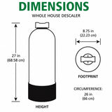 A.O. Smith AO-WH-DSCLR black fiberglass whole house salt-free descaler unit with 3/4-inch inlet and outlet fittings - view 4