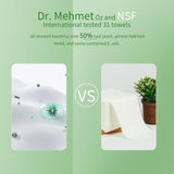 FUNFEEL white disposable face towels 10x12 inch plant-based biodegradable 55-count pack for makeup removal sensitive skin - view 6