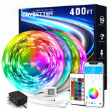 DAYBETTER 400ft LED Strip Lights 4-Pack – Bluetooth App & Remote Color Changing – Open Box — view 1 of 8