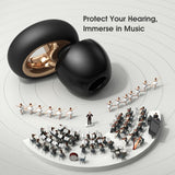 Vosaf SE-01 black silicone noise cancelling ear plugs with 6 eartip sizes and compact carrying case for sleeping - view 7