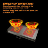 Black metal flat top griddle 14x32 inches with raised sides and grease drain groove for Camp Chef two-burner stove - view 5