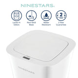 Ninestars 2.6 Gallon Touchless Motion Sensor Trash Can – Soft Close White — view 4 of 8