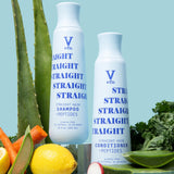 V&Co 12oz straight hair moisturizing conditioner bottle with peptide technology and aloe juice sulfate free formula - view 3