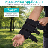 VIVE black neoprene elbow splint brace with dual aluminum supports and three adjustable straps for cubital tunnel relief - view 8