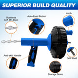 Drainsoon 33Ft Auto Feed Drain Auger Snake – Manual & Drill Powered — view 8 of 8