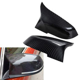 Pair of carbon fiber style ABS mirror cover caps for 2013-2015 BMW 7 Series F01 F02 clip-on replacement - view 5
